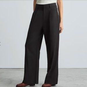 EVERLANE - Way-High Drape Pant - 14/Black